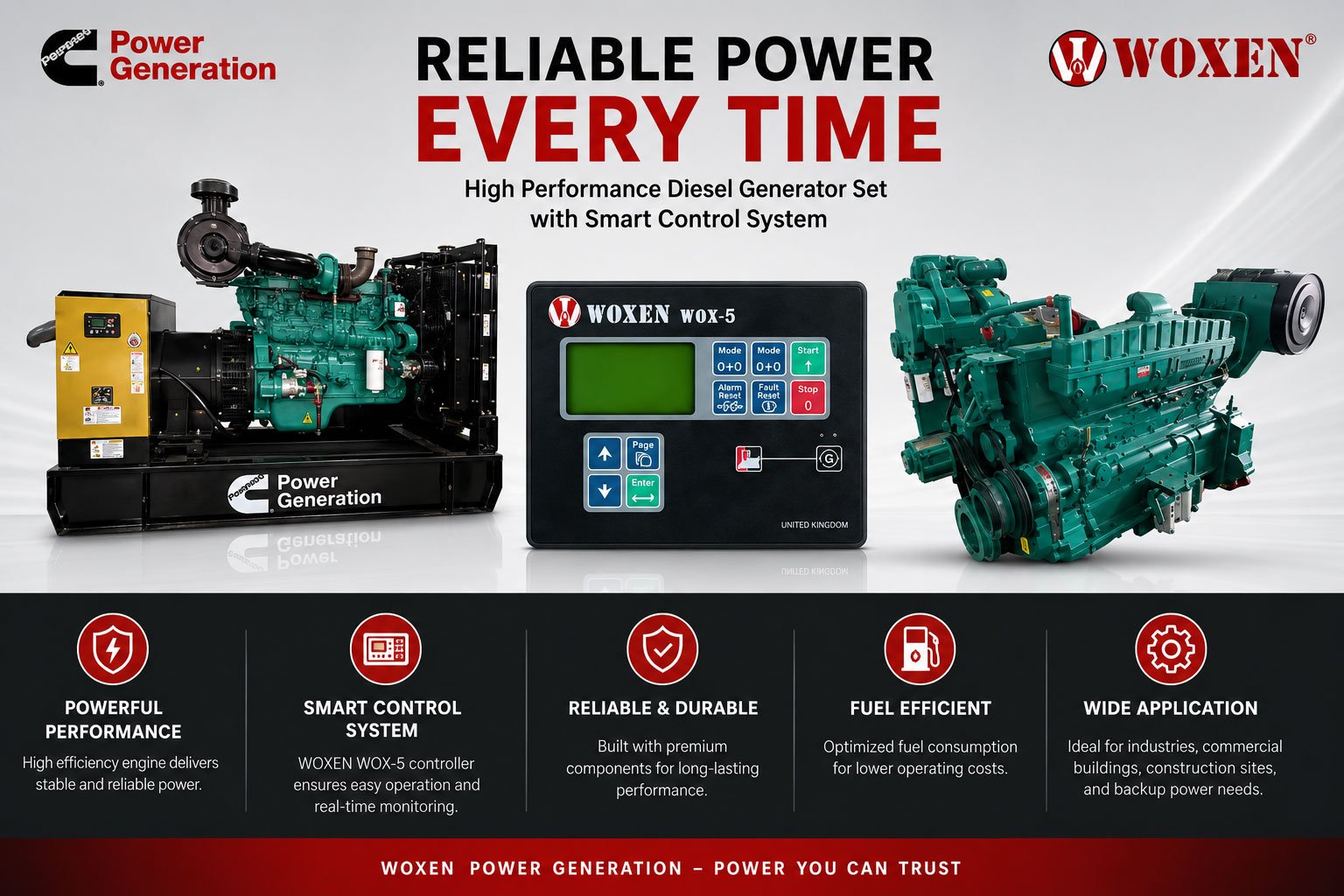 Cummins 285kVA & 313kVA Diesel Generator | WOC-285P & WOC-313E | World Machinery Store