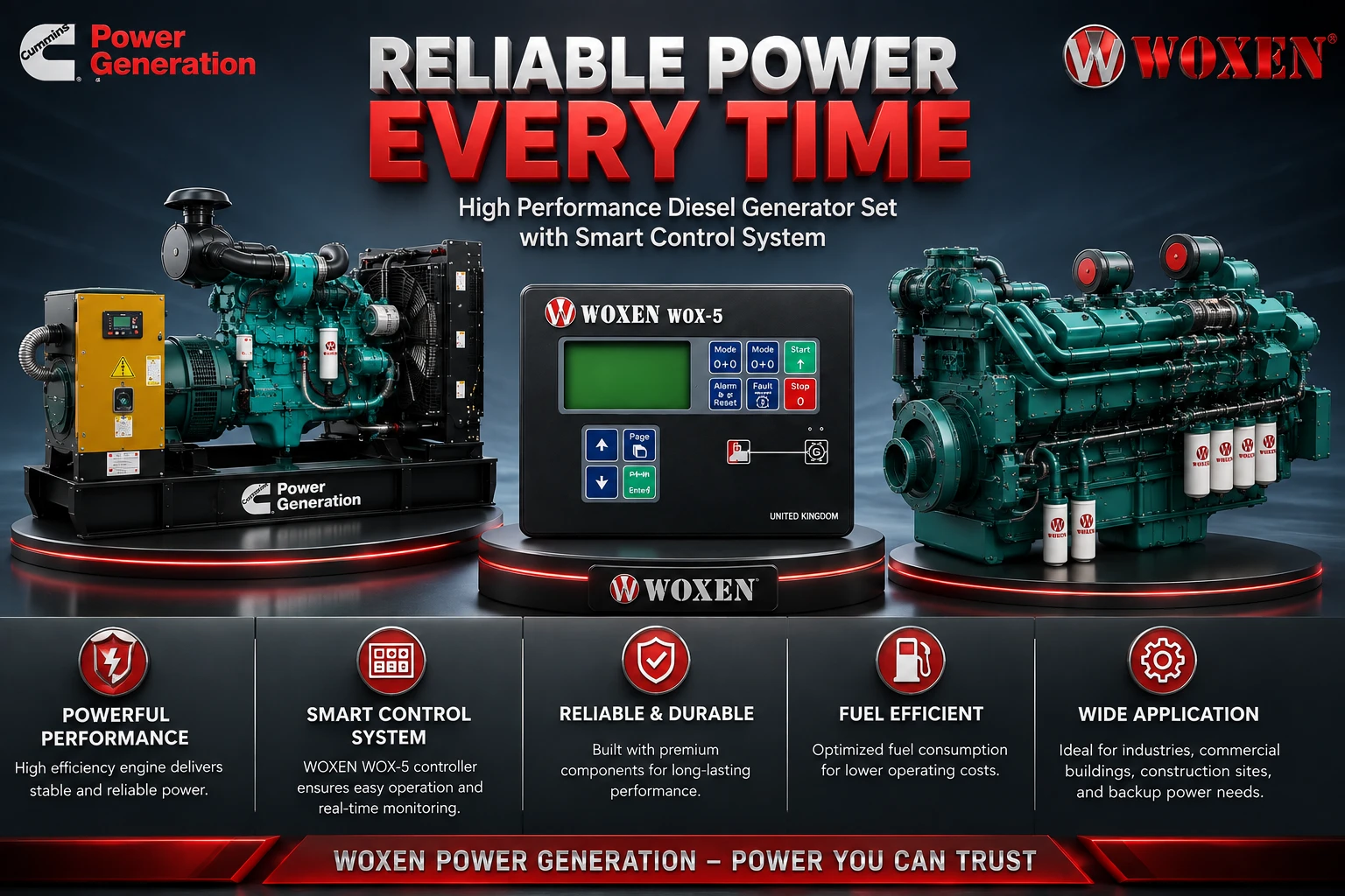 Cummins 375kVA & 413kVA Diesel Generator | WOC-375P & WOC-413E | World Machinery Store